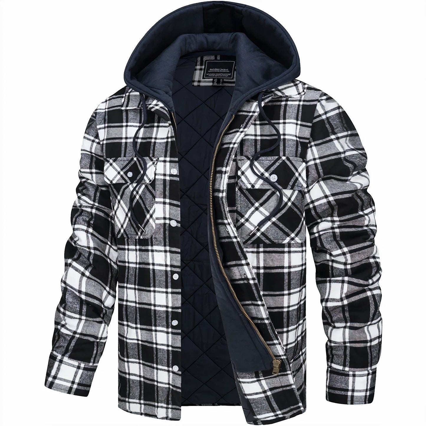 Julius™ | Trendy Checked Jacket with Cozy Zipper for a Stylish Look