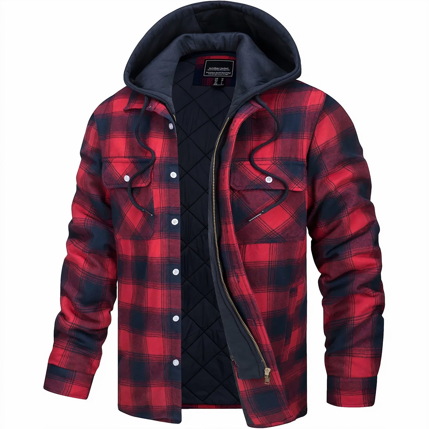 Julius™ | Trendy Checked Jacket with Cozy Zipper for a Stylish Look