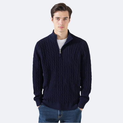 OSLO Zipped Cable Sweater