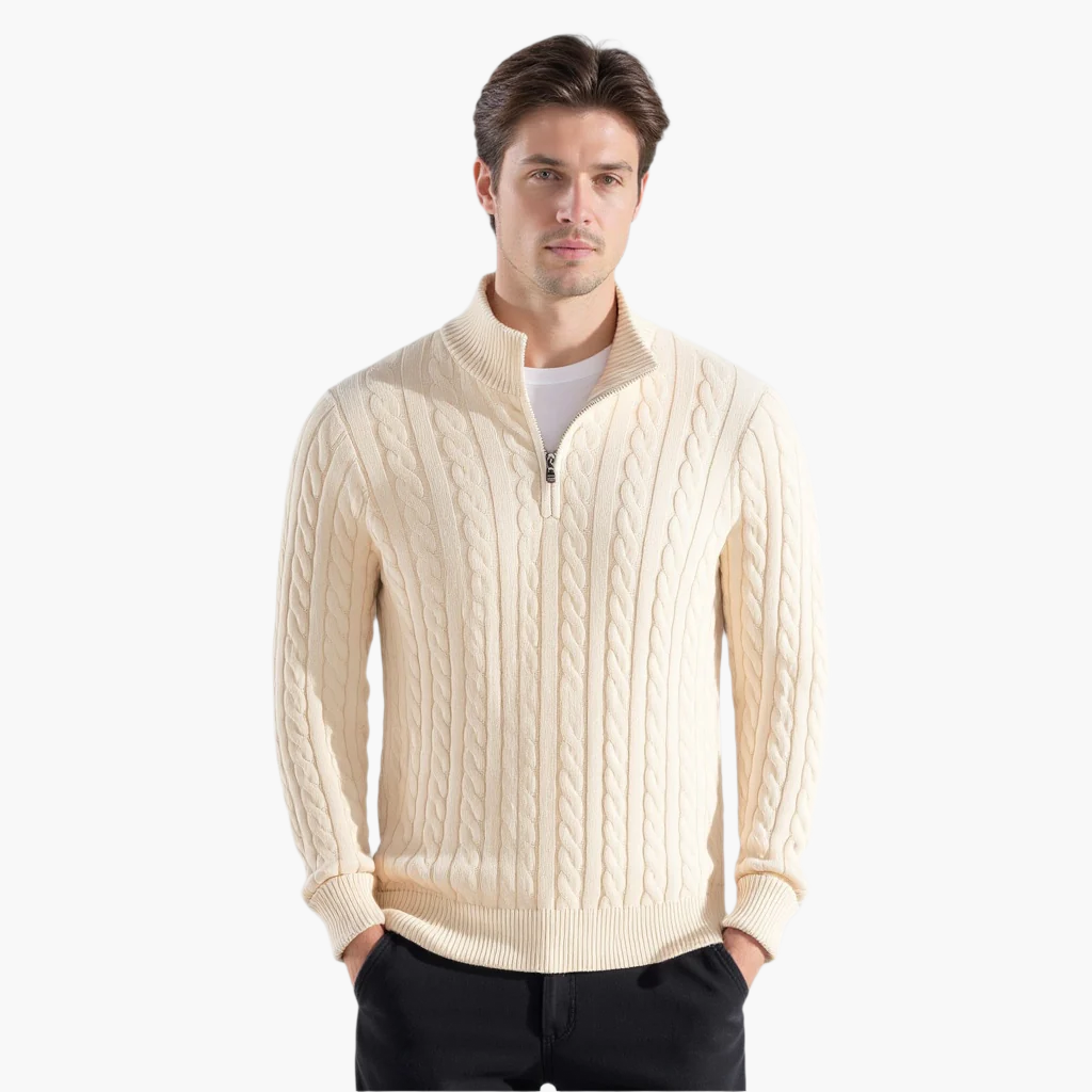 OSLO Zipped Cable Sweater