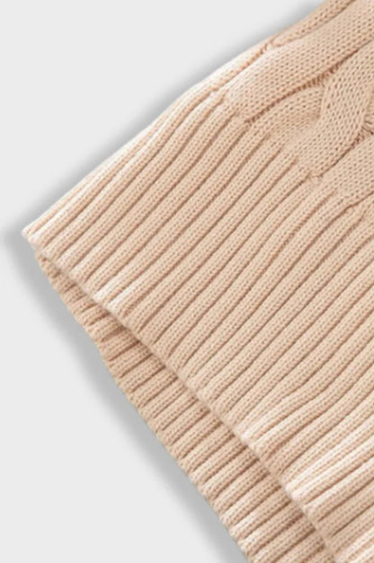 Quilted zip-up sweater
