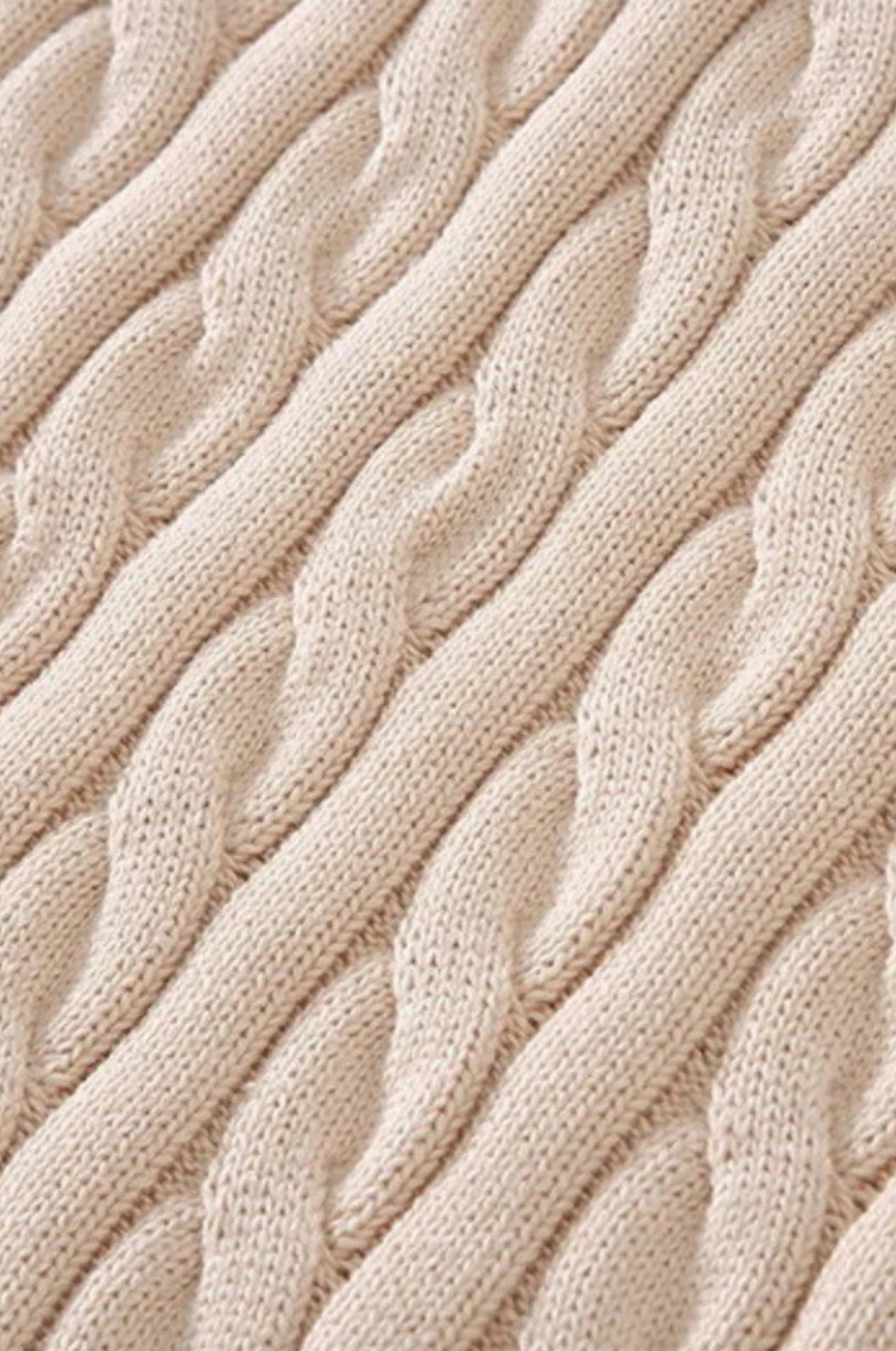 Quilted zip-up sweater