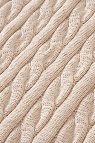 Quilted zip-up sweater