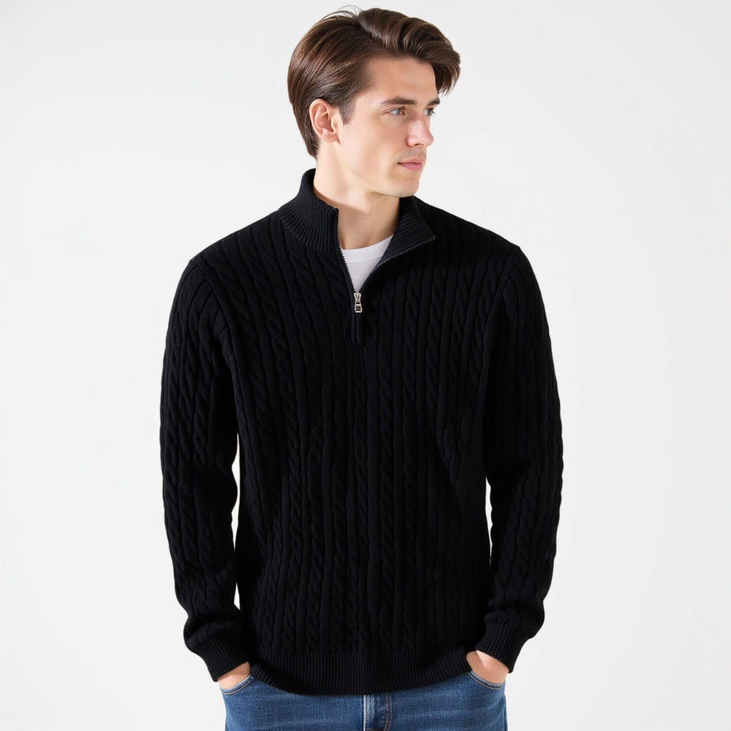 OSLO Zipped Cable Sweater