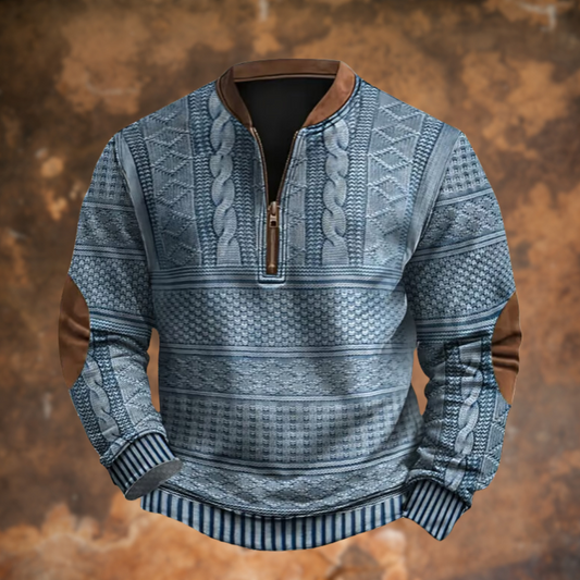 Anton – Modern Elegant Knit Sweater with Stylish Zip Detail