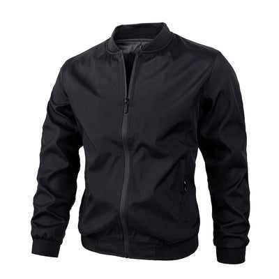 Men Autumn Jacket Regular Fit With Side Pockets And Straight Hem