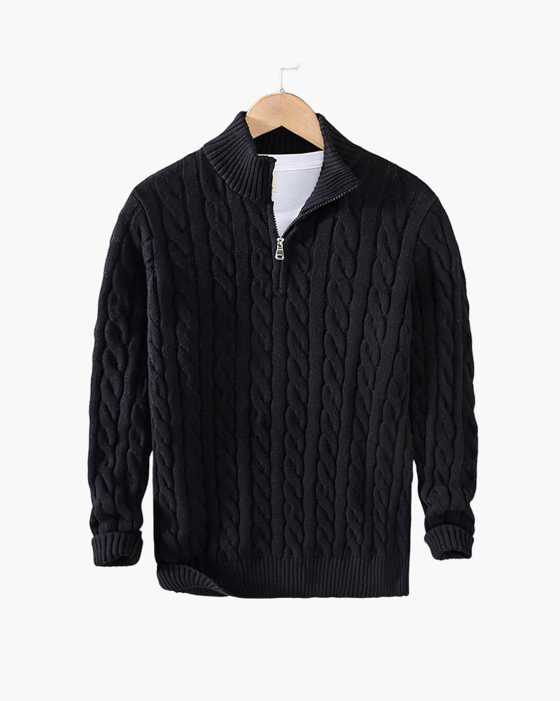 OSLO Zipped Cable Sweater