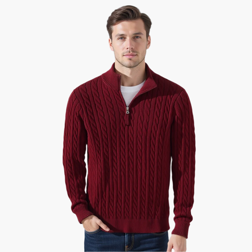 OSLO Zipped Cable Sweater