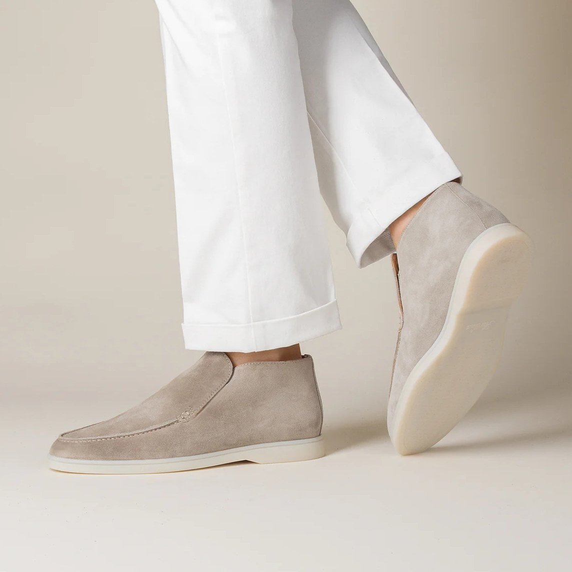 Men Suede Slip-On Loafers with Adaptive Cushioning