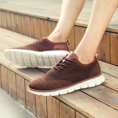 Men Knit Sneakers with Flexible Uppers and Anti-Slip Soles