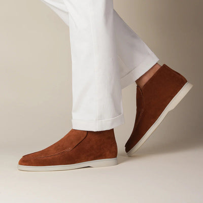 Men Suede Slip-On Loafers with Adaptive Cushioning