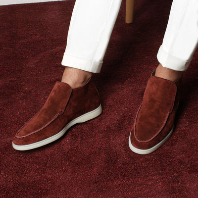 Men Suede Slip-On Loafers with Adaptive Cushioning