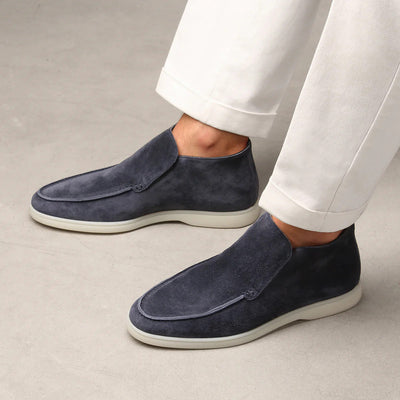 Men Suede Slip-On Loafers with Adaptive Cushioning