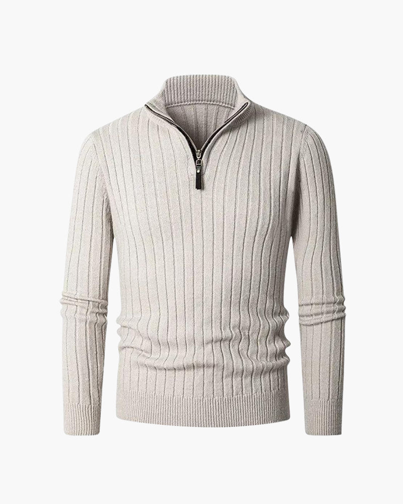 OSLO High Collar Half Zip Sweater
