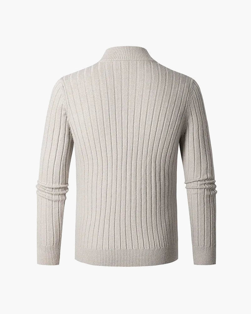 OSLO High Collar Half Zip Sweater
