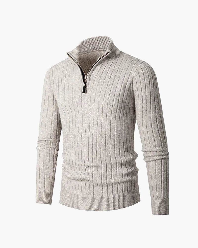 OSLO High Collar Half Zip Sweater