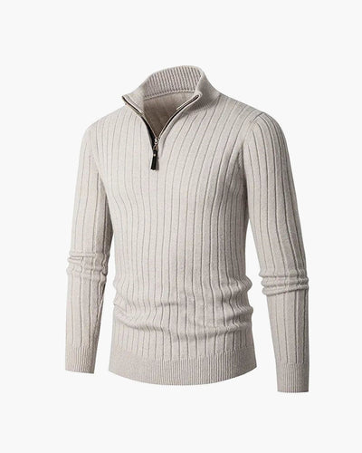 OSLO High Collar Half Zip Sweater