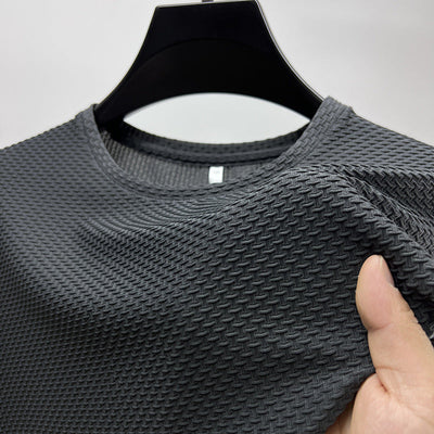 Men’s Shirt Lightweight Silk-Blend With Textured Pattern