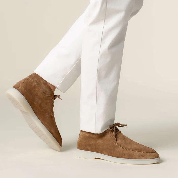 Men Suede Slip-On Shoes with Cushioned Insole