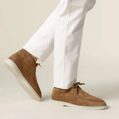 Men Suede Slip-On Shoes with Cushioned Insole