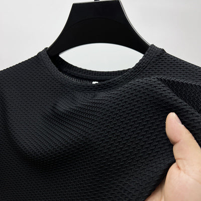 Men’s Shirt Lightweight Silk-Blend With Textured Pattern