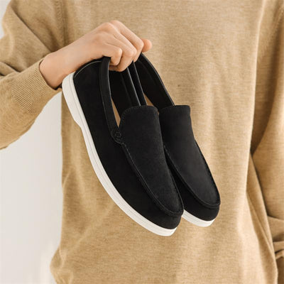 Men Suede Loafers with Breathable Upper and Cushioned Insole