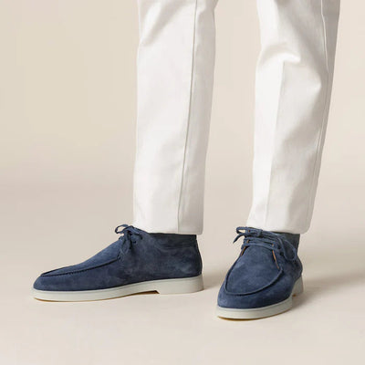 Men Suede Slip-On Shoes with Cushioned Insole