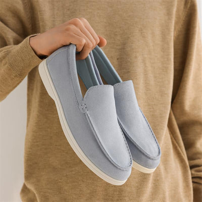 Men Suede Loafers with Breathable Upper and Cushioned Insole