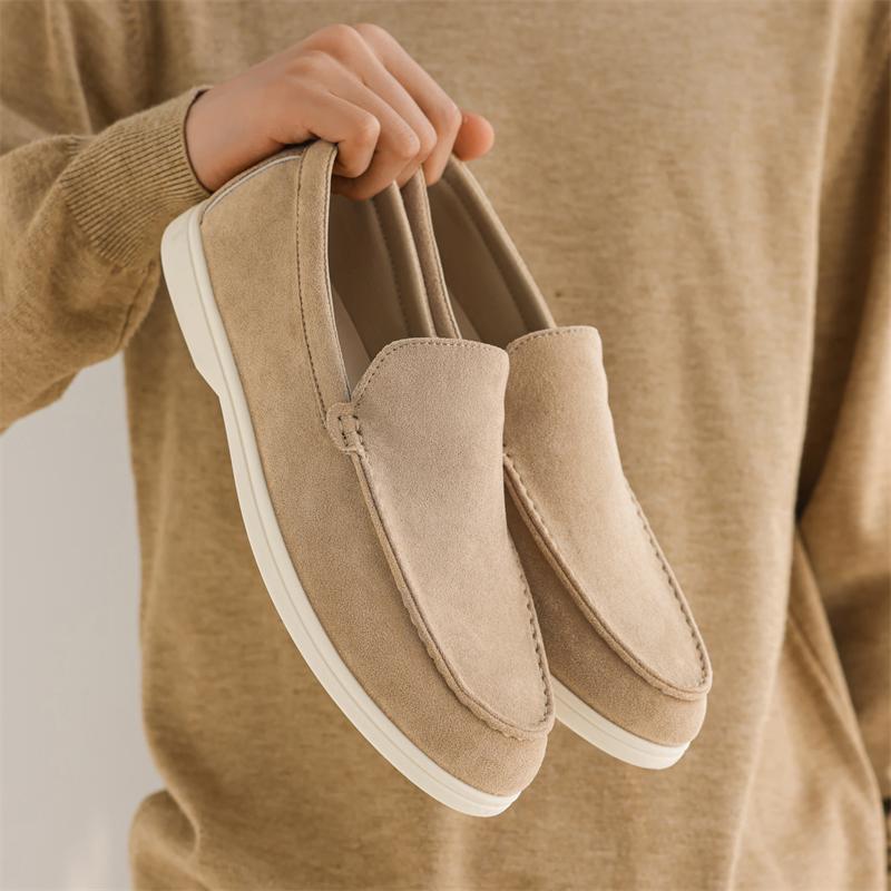 Men Suede Loafers with Breathable Upper and Cushioned Insole