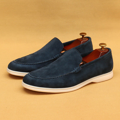 Men Suede Loafers Slip-On with All-Day Support Sole