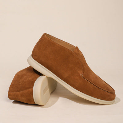 Men Suede Ankle Boots Lightweight Cushioned Insoles