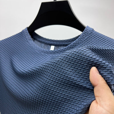 Men’s Shirt Lightweight Silk-Blend With Textured Pattern