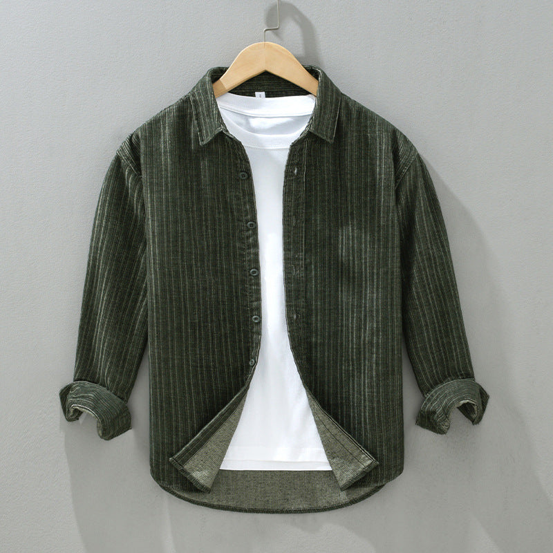 Men Long Sleeve Shirt Ultra-Soft Blend Tailored Fit Laydown Collar