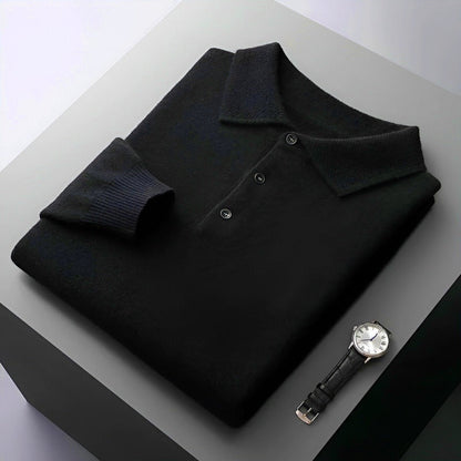 Men’s Long Sleeve Shirt With Exposed Seams And Triple-Button Closure