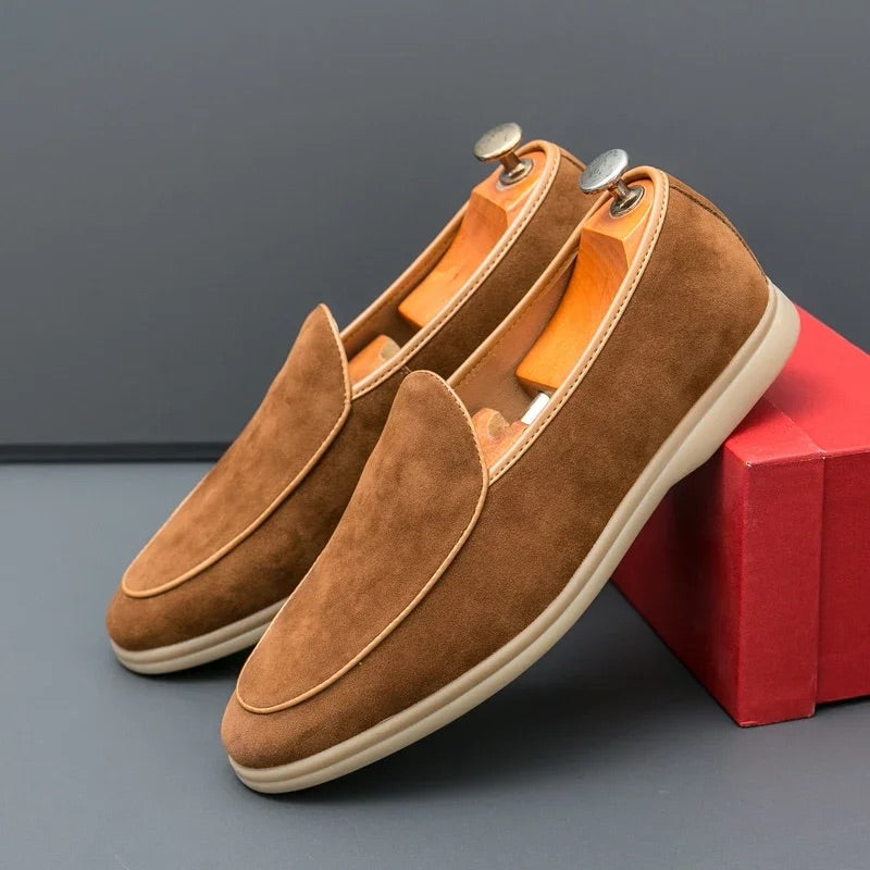 Men's Suede Loafers with Cushioned EVA Insole
