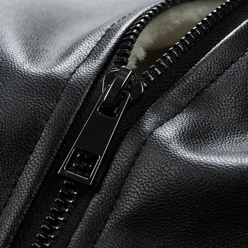 Men's Winter Aviator Jacket with Sherpa Lining and Laydown Collar