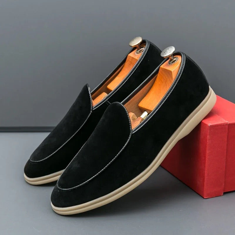 Men's Suede Loafers with Cushioned EVA Insole