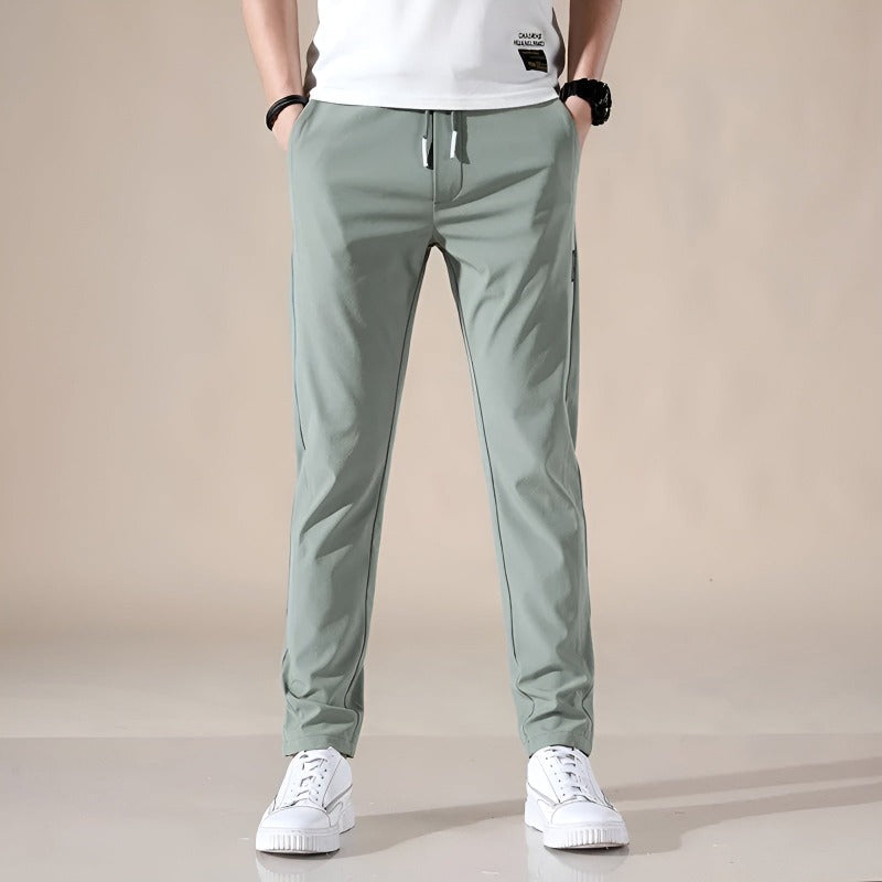 Men Athletic-Fit Stretch Woven Trousers