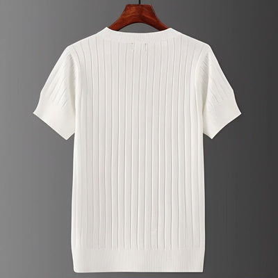 Men’s T-Shirt Ribbed Tailored Fit Vertical Line Design