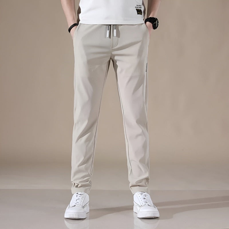 Men Athletic-Fit Stretch Woven Trousers