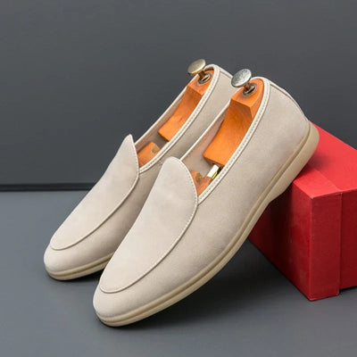 Men's Suede Loafers with Cushioned EVA Insole