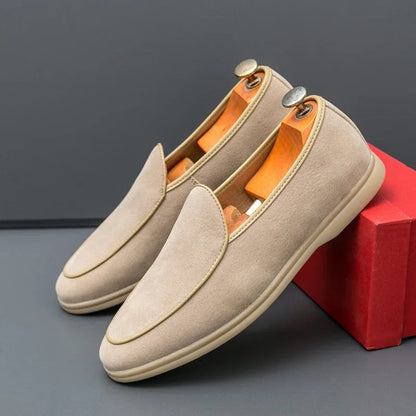 Men's Suede Loafers with Cushioned EVA Insole