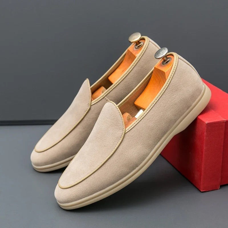 Men's Suede Loafers with Cushioned EVA Insole