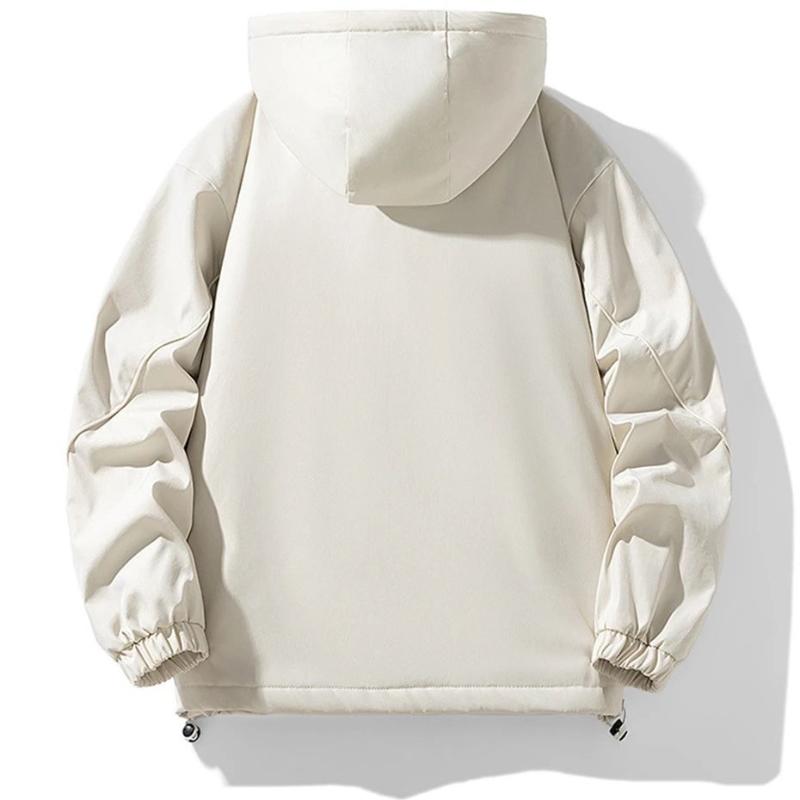 Men's Winter Padded Jacket with Sherpa Lining and Adjustable Waist