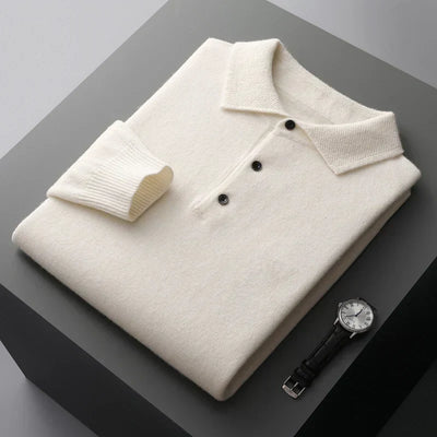 Men’s Long Sleeve Shirt With Exposed Seams And Triple-Button Closure