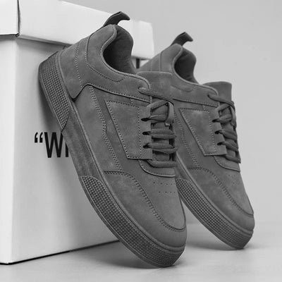Men Suede Sneakers with Cushioned Insole and Breathable Design