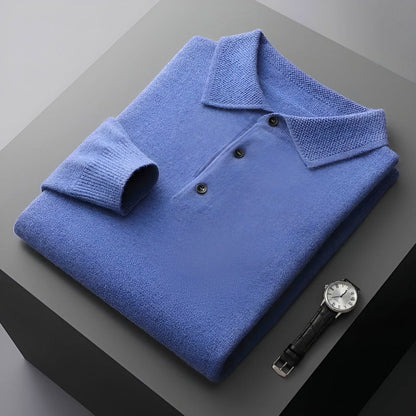 Men’s Long Sleeve Shirt With Exposed Seams And Triple-Button Closure