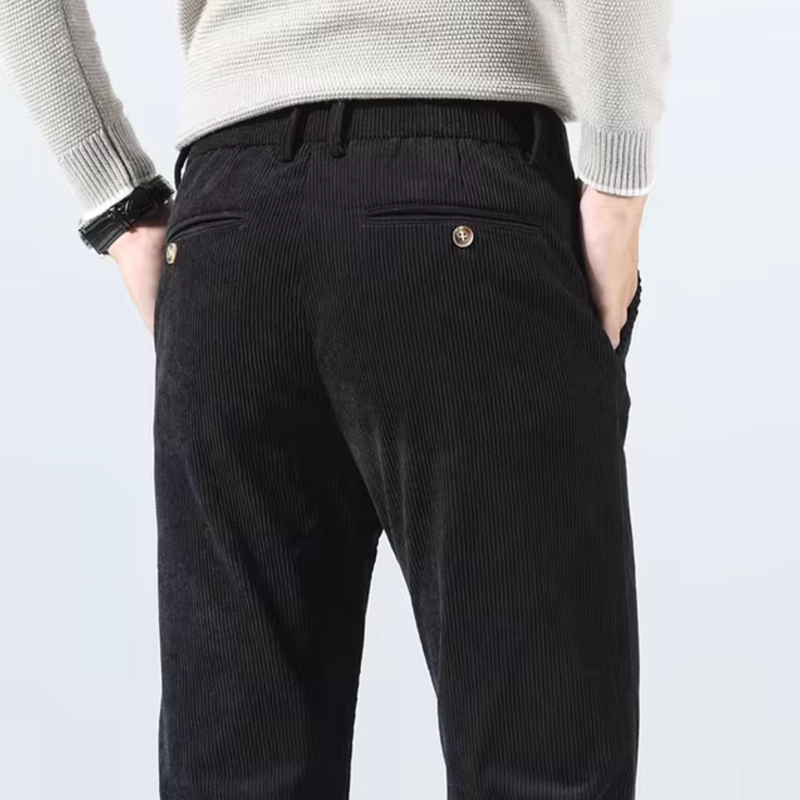 Men's Tailored-Fit Wide-Wale Corduroy Trousers