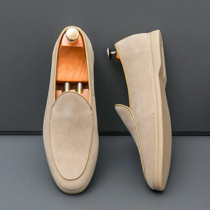 Men's Suede Loafers with Cushioned EVA Insole