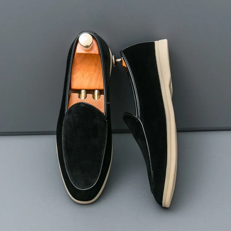 Men's Suede Loafers with Cushioned EVA Insole